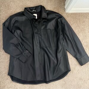 Abercrombie & Fitch Faux Leather Top